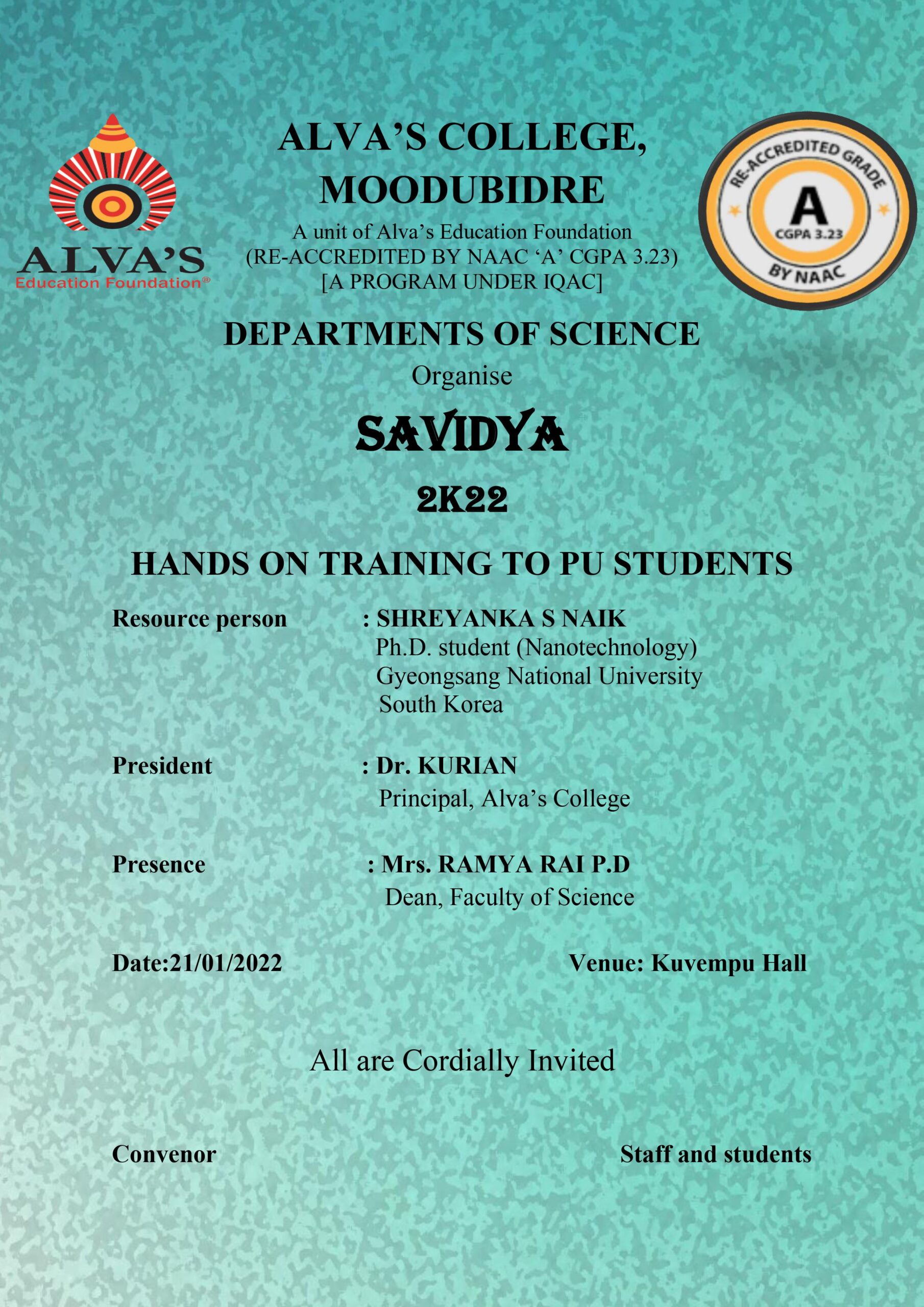 “SAVIDYA” 2k22